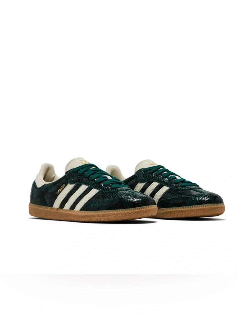 ADIDAS ORIGINALS Samba OG Sneaker in Cream White & Collegiate Green